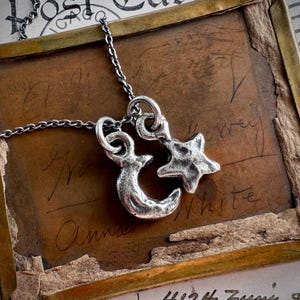 moon and star necklace pendants - smaller celestial jewelry