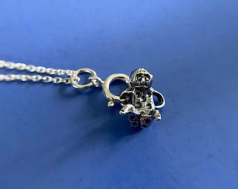 tiny little people doll dice pendant charm ... sterling silver ornamental dice jewelry you can play with