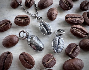 Kaffeebohnen Halskettenanhänger - Kaffeeliebhaber Schmuck