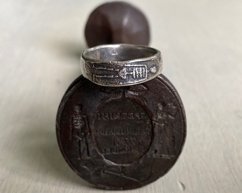 skeleton ring rustic skeleton wax seal ring memento mori jewelry wax seal whimsigoth jewelry image 4