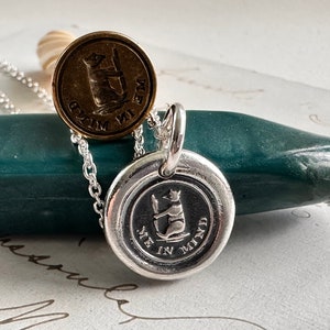 bear wax seal necklace - bear me in mind - rebus wax seal jewelry