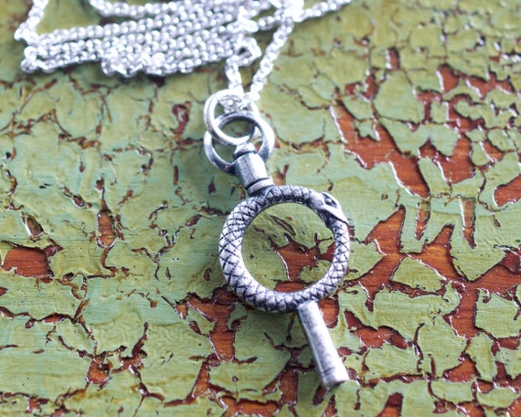 Sterling Forever Scaly Snake Pendant Necklace