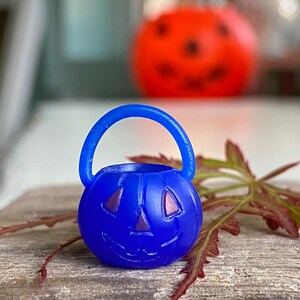 jack o'lantern pumpkin necklace pendant - pumpkin pail - sterling silver Halloween jewelry image 10
