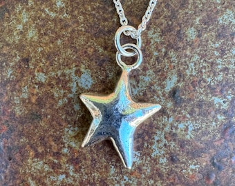 shooting star necklace pendant - north star guiding star - celestial jewelry