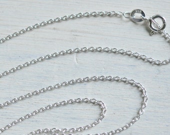 sterling silver cable necklace chain - 16", 18", 20" or 24"