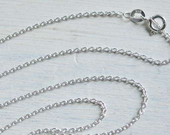 sterling silver cable necklace chain - 16&quot;, 18&quot;, 20&quot; or 24&quot;