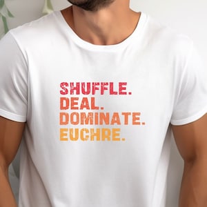 Euchre shirt, card games, midwest, Michigan Shirt, Ohio Shirt, Dominate, Card Player Gift, Gift for him, Unisex Jersey Short Sleeve Tee