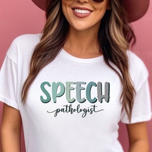 Speech Language Pathologist, SLP, Speech Shirt, Woman&#39;s shirt, Speech Pathologist T-shirt, Speechie, Gift, Unisex Jersey Short Sleeve Tee