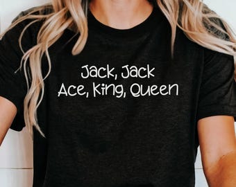 ユーカーシャツユニセックスTシャツ、ユーカートランプゲームTシャツ、ユーカーパートナーへのカードプレイヤーギフト、ゲームナイトアパレル、