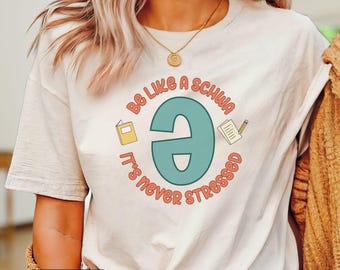 Be Like a SCHWA Unisex Tee, Teacher Shirt, Reading Intervention, Reading Specialist T-Shirt, Science of Reading Teacher Appreciation, SOR