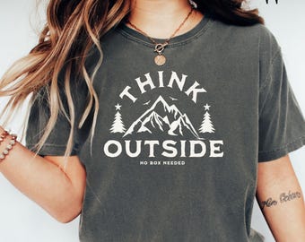 Naturinspiriertes Unisex-T-Shirt, Outdoor-Vibes-T-Shirt, Berg-Grafik-Shirt, Abenteuer-Bekleidung, Geschenk für Wanderer
