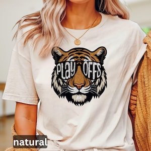 Camiseta unisex de los Tigers Playoffs, camiseta gráfica de los Tigers, camiseta para fanáticos del béisbol, camiseta de Tiger con gafas de sol, ropa para el día del juego, regalo para fanáticos de los Tigers