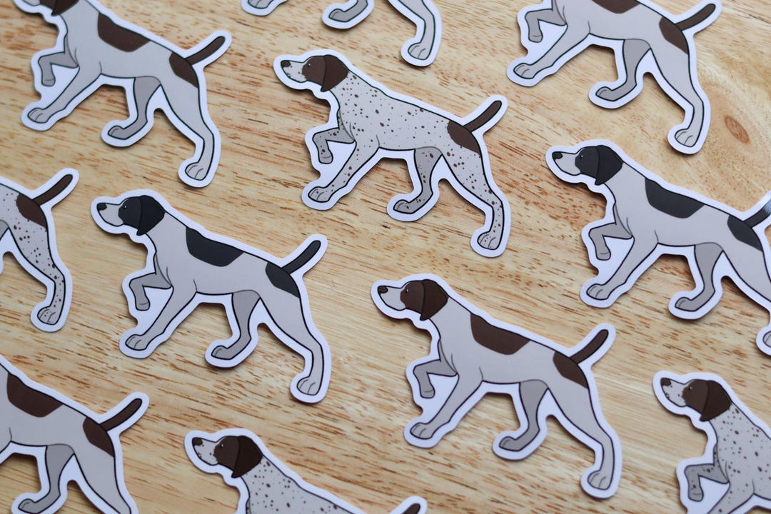 German Shorthaired Pointer Sticker | Patched and Ticked | Waterproof ...