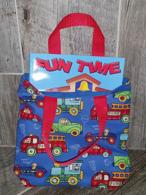Fire Engine Child Tote Bag Free Book Nintendo Bag Big Etsy