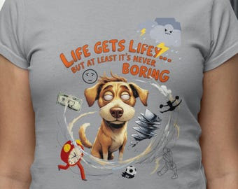 Camiseta Life Gets Lifey, camiseta divertida con humor sarcástico, camiseta gráfica sobre la vida adulta con la que te identificarás, regalo para coordinadores del caos, camiseta con frases sarcásticas