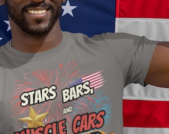 American Muscle Car Patriotic Tee 1969 Camaro SS Shirt Fourth of July Fireworks Stars & Bars Gift