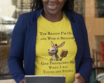 Wise Donkey Bible T-Shirt: Inspirational Faith Humor Gift