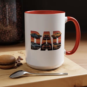 Classic Cars Dad Mug - Vintage Car Lover Gift, Father&#39;s Day Birthday Coffee Mug, Automotive Enthusiast Drinkware, Retro Car Decor