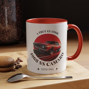 Vintage 1968 SS Camaro Mug - Retro Muscle Car - Established 1966 - Great Gift for Car Enthusiasts - Americana Style - Perfect for Collectors