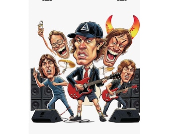 Rock Band Fan Art Poster: Musikliebhaber Geschenk, Konzert Kunst