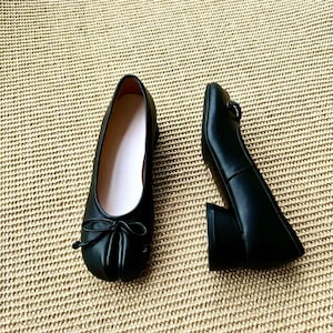 Tabi Split Toe Leather Flats Women&#39;s Ballet Shoes