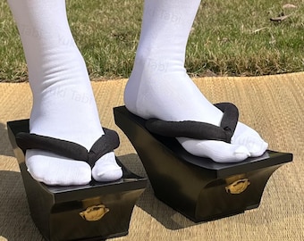 Oiran Geta Platform Sandals Japanese Wooden Clogs