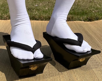 【maiko 】 Maiko-san style Koppori clogs (black paint) 8 cm Nostalgia