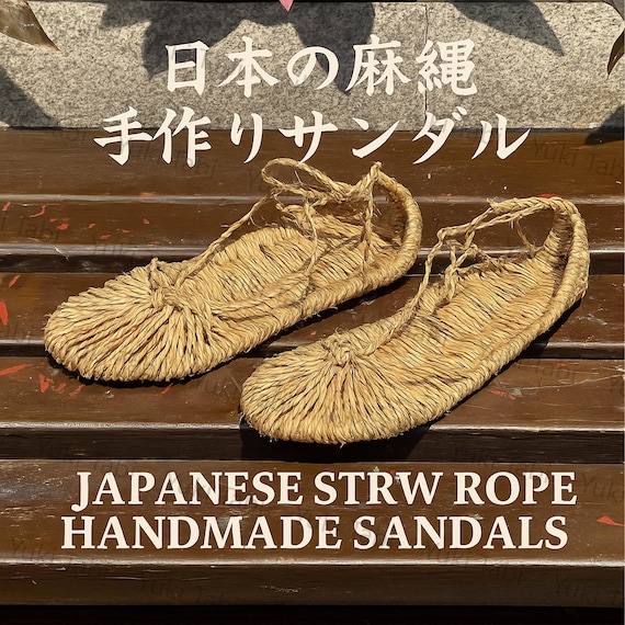 Handmade Straw Rope  Sandals Japanese Samurai Ninja Tabi Shoes