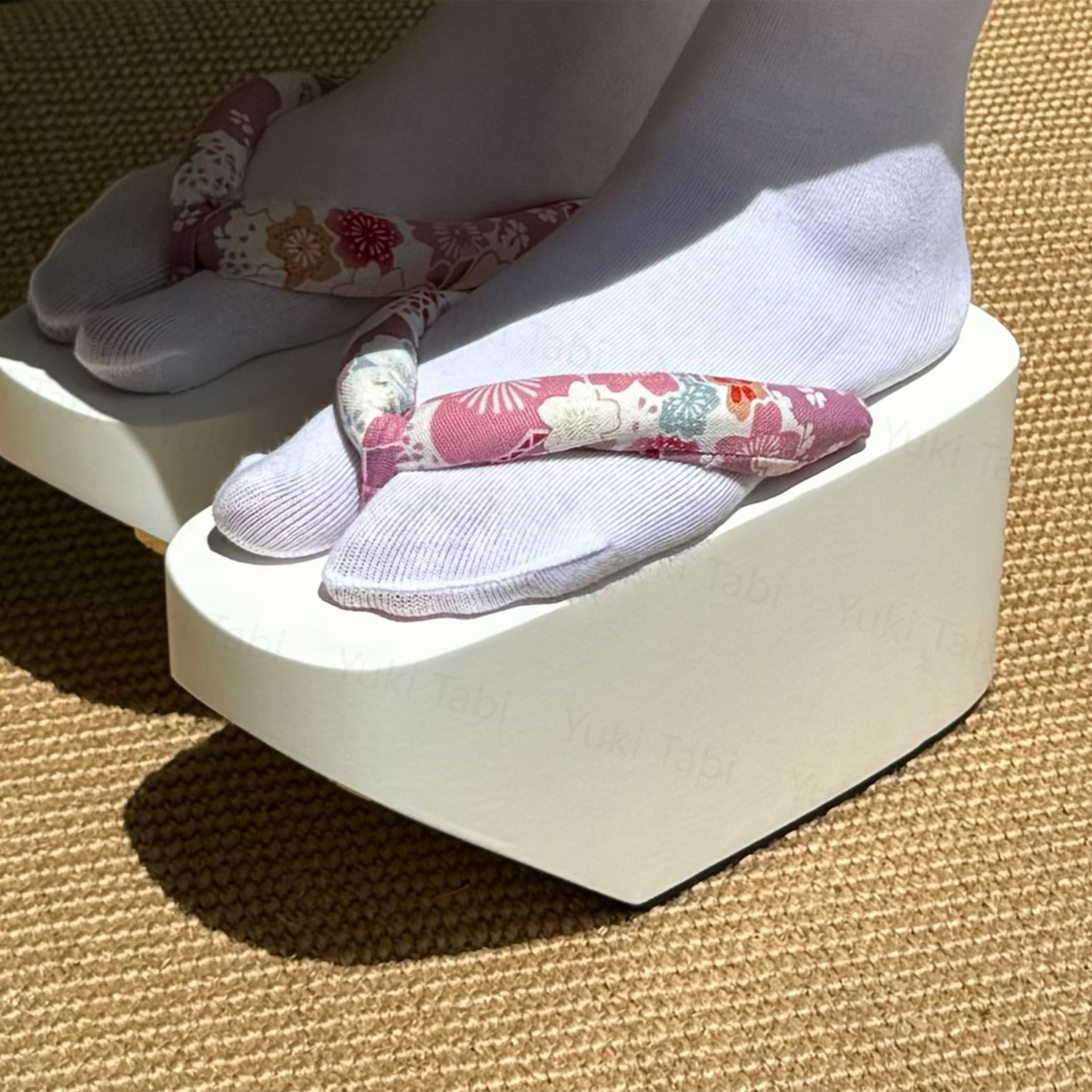 ★komorebi museum★ 25SS_2Colors Handmade Weaving Strap Clog Japanese Okobo Kimono Sandal/ Vintage Maiko Kimono Geta Zori
