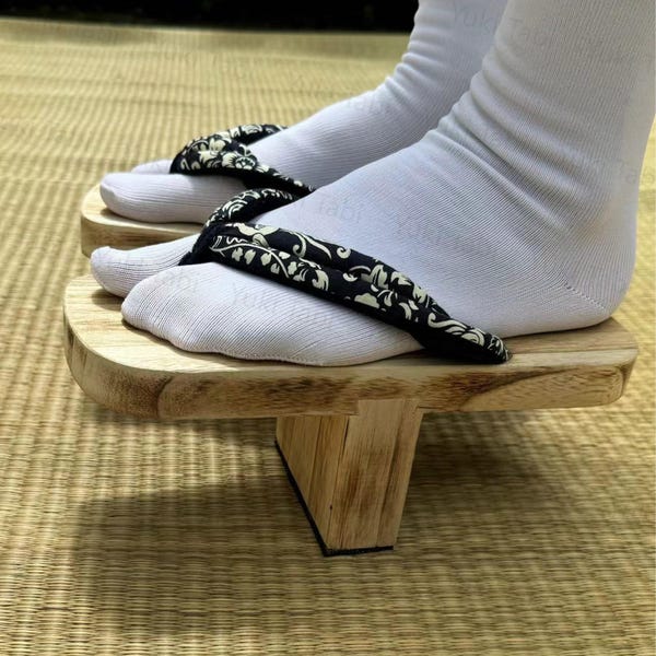 Men's Single-Tooth Tengu Geta,Tabi Socks One-toothed geta,Kimono Zori Sandals,