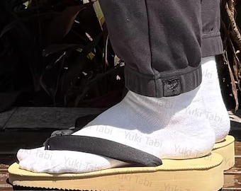 Men's Japanese Tabi Geta Sandals: Lightweight EVA Split-Toe Shoes