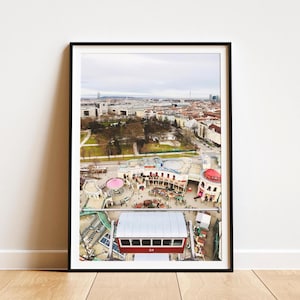 Vienna Prater Ferris Wheel Print | Austria Cityscape Wall Art, European Landmark Photography, Framed or Unframed, Travel Poster Gift