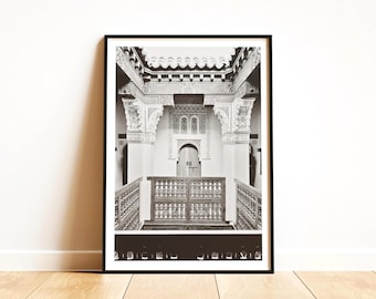 Madrasa Islamic Architecture Print - Marrakech Moroccan Wall Art, Morocco Photography Gift