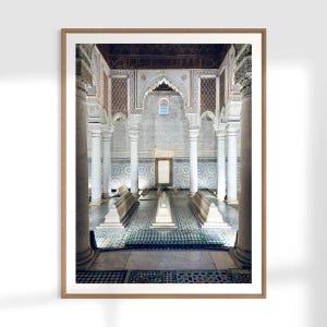 Marrakesh Art Print | Morocco Wall Art, Saadian Tombs Photography, Moroccan Architecture, Islamic Art, Framed or unframed Gift