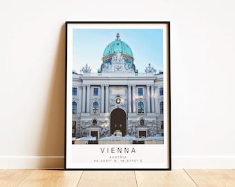 Vienna Hofburg Travel Print - Austria Wall Art Poster, Iconic Landmark, Framed Personalized gift