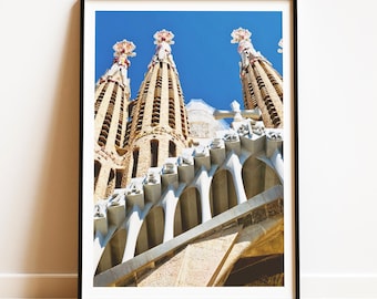 Sagrada Familia Print - Barcelona Wall Art, Gaudi, Spain Travel Poster, Architect Gift