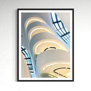 Zaha Hadid Wien Kunstdruck | Österreich Moderne Gebäude Fotografie Wandkunst, minimalistisches gerahmtes und ungerahmtes Poster, Architektur Liebhaber Geschenk