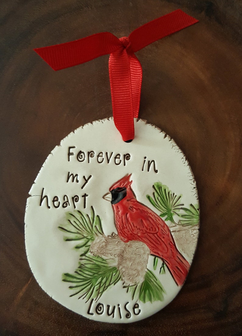 Cardinal Memorial Ornament Red Bird Ornament Cardinal Etsy