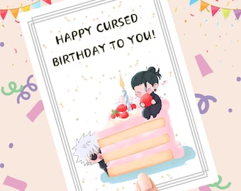 Gojo Satoru & Geto Suguru - JUJUTSU KAISEN - (Anime Themed Birthday Greeting Card)