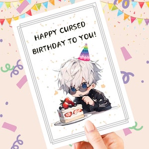 GOJO SATORU - Jujutsu Kaisen (Anime Themed Birthday Greeting Card)