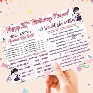 ANIME - KUNDENSPEZIFISCHE Geburtstag Spielkarten