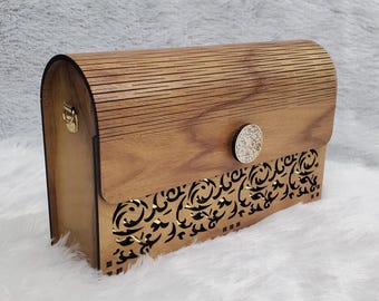 Clutch - Bolso de madera, Cartera de madera, Regalo para ella, Bolso ecológico, Hecho a mano, Traje de noche.