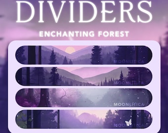 Divider for Discord / Zauberwald / Headers / Banners / Lila / Ästhetik / Niedlich / Twitch / Grafik