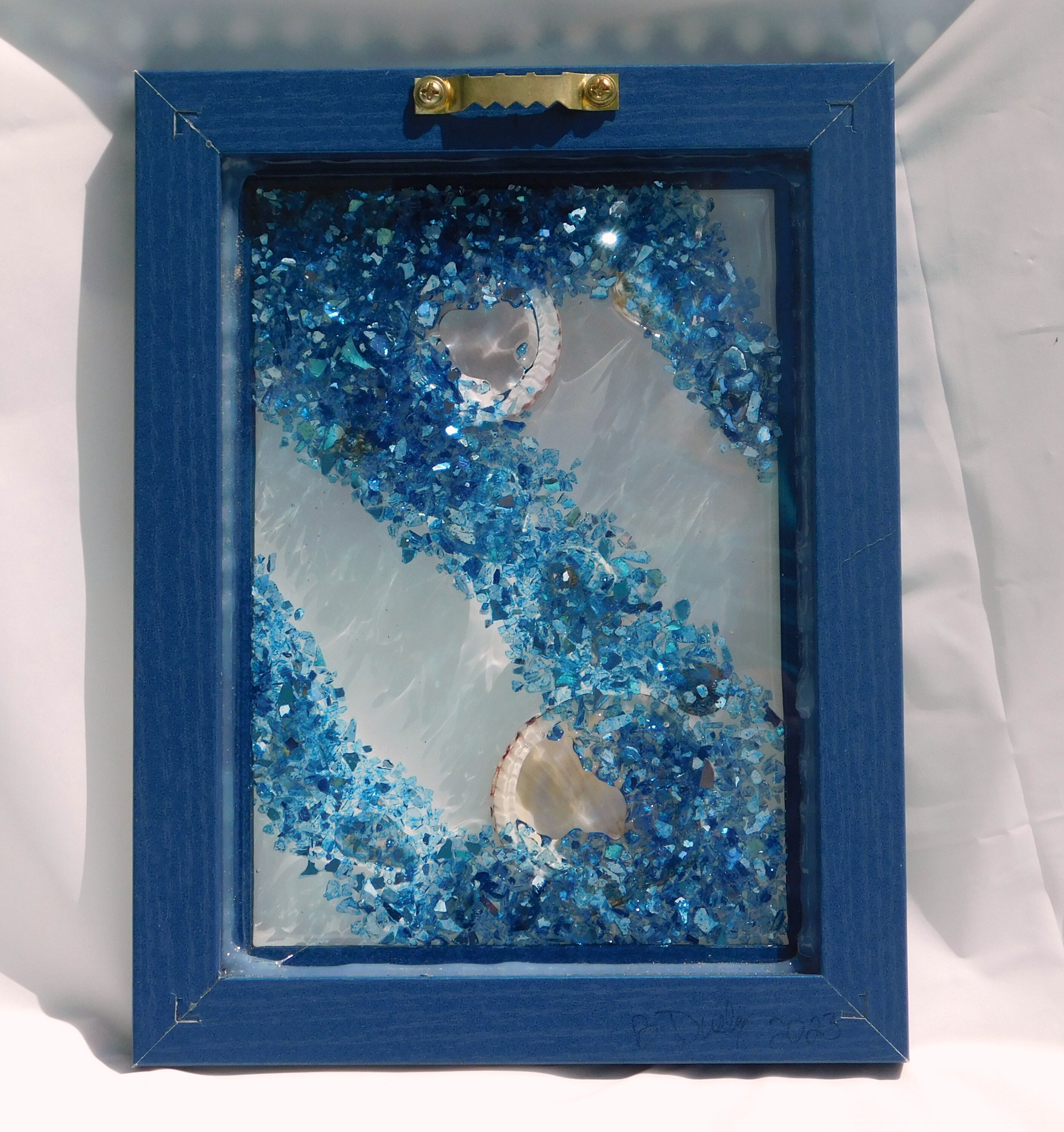 Seashell Wall Hanging Coastal Art Seashell Window Beach Etsy