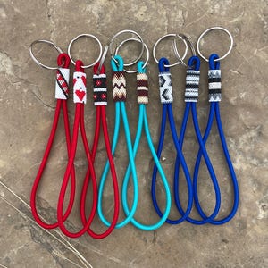 Pattern Download Pack of 8 (Set 2) for Beaded Wrist Keychain, Even Count Flat Peyote Stitch, Beaded Wristlet, Mini Lanyard, Easy Beading