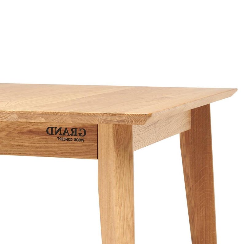 Solid Oak EXTENDABLE DINING TABLE: Scandinavian Mid-Century Modern Design image 19