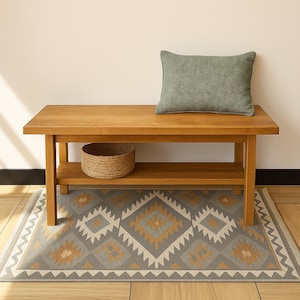 Entryway Bench Solid Pine Entryway Benches With Shelf Entryway Seating with Storage Shelf Handmade Wooden Furniture Mudroom Rustic Storage