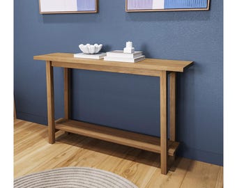 Mesa consola estrecha de roble macizo: Mesa de entrada