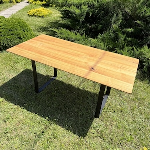 Hölzerne Tischplatte Esszimmermöbel aus weißer Eiche, Massivholztischplatte mit abgerundeter Schweizer Kante, Schreibtisch in Sondergröße, 4 cm Arbeitsplatte aus Holz