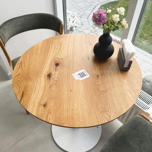 Solid Wood Round Table Top, Oak Dinning Coffee Desk, Table Tops, High Quality Solid Wood Table Top, Wooden Tabletop, Custom 4 cm Table Top